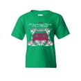 thumbnail image 1 of Tee Hunt Ford Mustang Girls Run Wild Youth T-Shirt Pink American Muscle Car Kids Tee, Green, Large, 1 of 5
