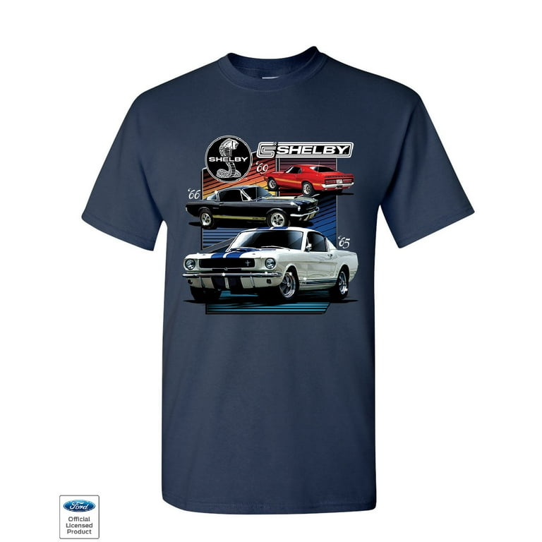 Tee Hunt Ford Mustang Shelby GT350 GT500 T-Shirt American Muscle Cars Mens  Shirt, Navy Blue, 4X-Large 