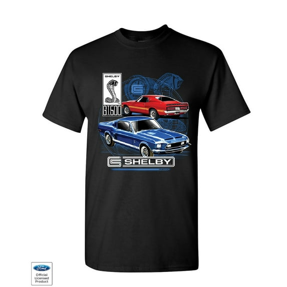 Tee Hunt Ford Mustang Shelby GT500 T-Shirt American Classic Shelby Cobra Mens Shirt, Black, X-Large