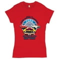 thumbnail image 1 of Tee Hunt Ford Mustang T-Shirt Detroit Mi. 1903 Ford Motor Company Licensed Women's T-Shirt Tee, Red, Small, 1 of 5