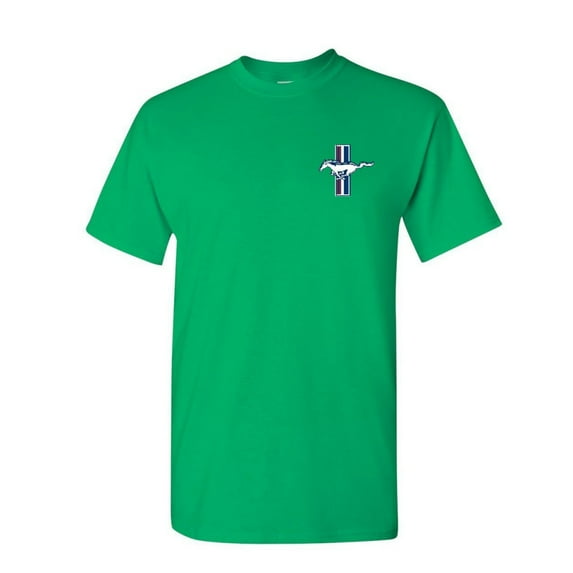 Tee Hunt Ford Mustang The Legend Lives T-Shirt Classic Muscle Cars Men's Tee, Green, Medium