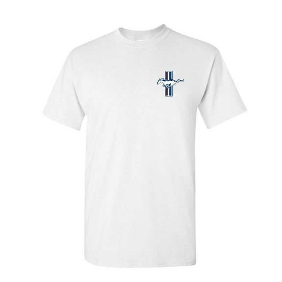 Tee Hunt Ford Mustang The Legend Lives T-Shirt Classic Muscle Cars Men's Tee, White, X-Large