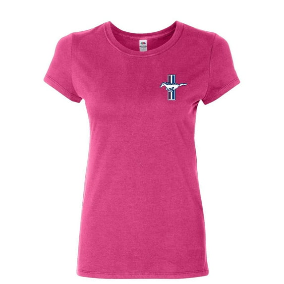 Tee Hunt Ford Mustang The Legend Lives T-Shrit Classic Muscle Cars Women's T-Shirt Tee, Pink, Medium
