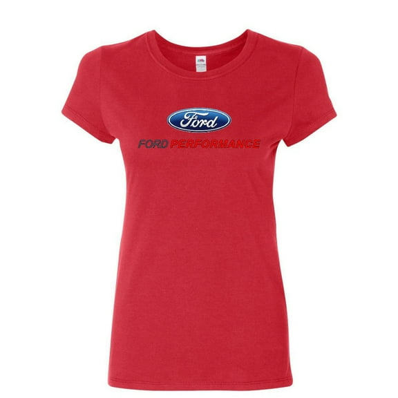 Tee Hunt Ford Performance Cotton T-Shirt Ford Mustang GT ST Racing, Red, Large