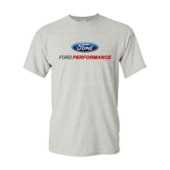 Tee Hunt Ford Performance T-Shirt Ford Mustang GT ST Racing Shirt, Ash Gray, X-Large