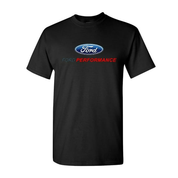 Tee Hunt Ford Performance T-Shirt Ford Mustang GT ST Racing Shirt, Black, Medium