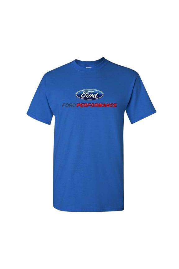 Ford Performance T-Shirt Ford Mustang GT ST Racing Shirt, Blue, Large