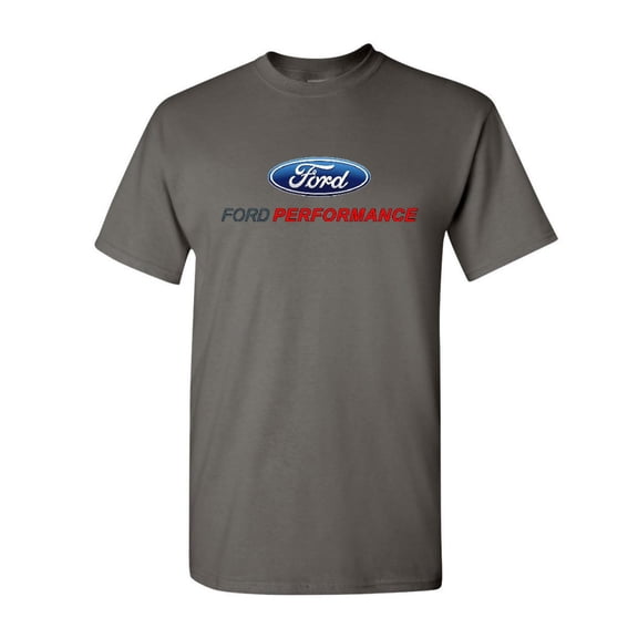 Tee Hunt Ford Performance T-Shirt Ford Mustang GT ST Racing Shirt, Charcoal, Large