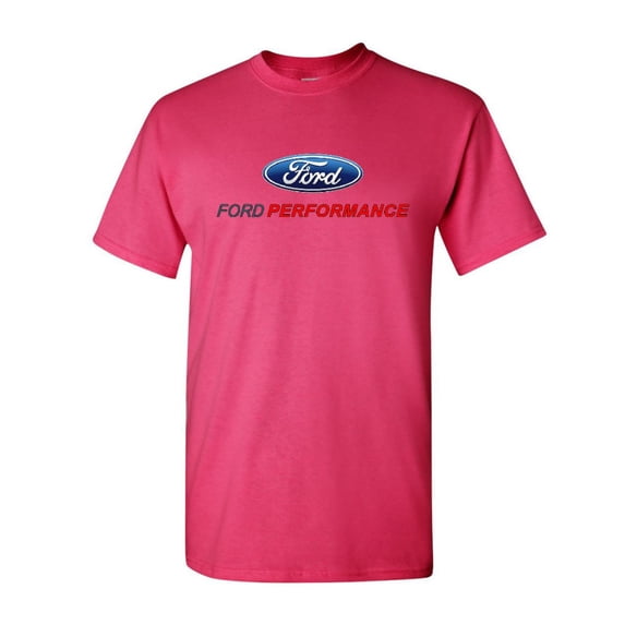 Tee Hunt Ford Performance T-Shirt Ford Mustang GT ST Racing Shirt, Hot Pink, 5X-Large