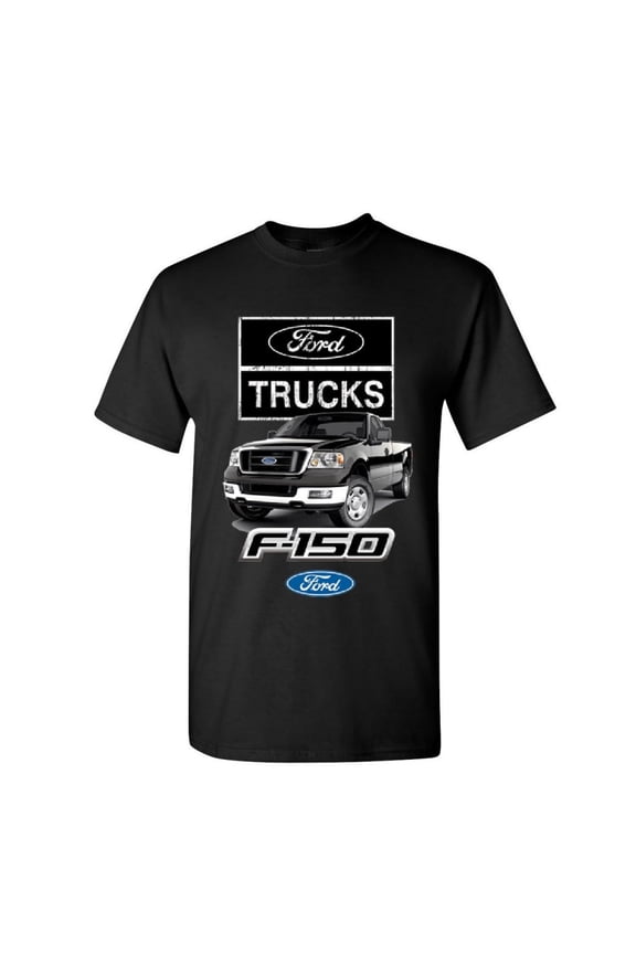 Ford Pickup Trucks F-150 T-Shirt Offroad Country Built Tough 4X4 Mens Shirt, Black, X-Large