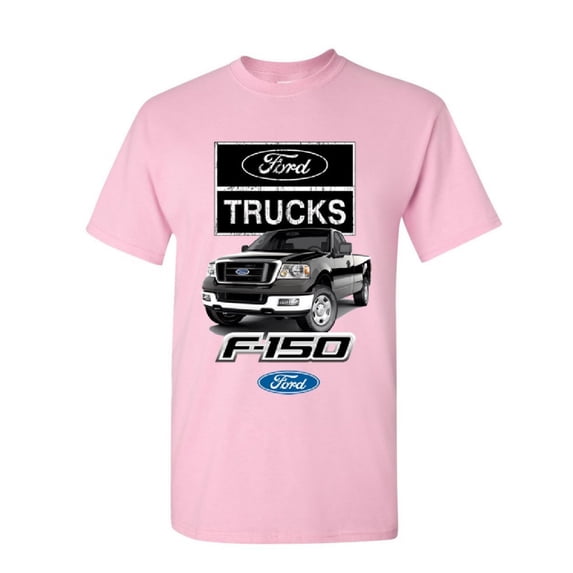 Tee Hunt Ford Pickup Trucks F-150 T-Shirt Offroad Country Built Tough 4X4 Mens Shirt, Light Pink, 4X-Large