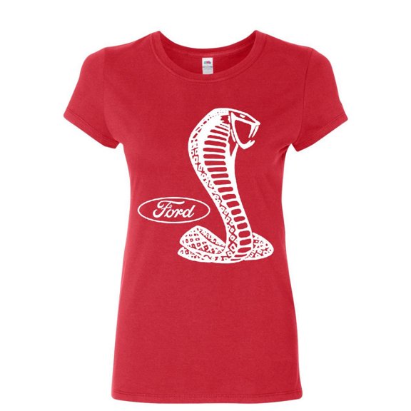 Tee Hunt Ford Shelby Cotton T-Shirt Ford Performance Muscle Car Racing, Red, Small