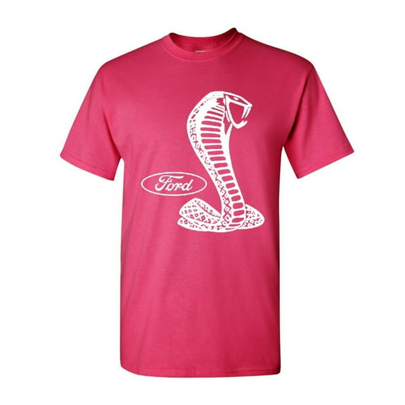 Tee Hunt Ford Shelby T-Shirt Ford Performance Muscle Car Racing Shirt, Hot Pink, Medium
