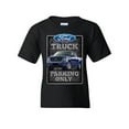 thumbnail image 1 of Tee Hunt Ford Truck Parking Only Youth T-Shirt Pickup Truck Built Ford Tough Kids Tee, Black, X-Large, 1 of 5