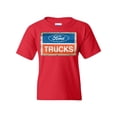 thumbnail image 1 of Tee Hunt Ford Trucks Old Sign Youth T-Shirt Licensed Ford Built Tough Tee, Red, X-Large, 1 of 5