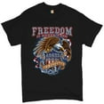 thumbnail image 1 of Tee Hunt Freedom Is Never Free T-shirt U.S. Veteran Armed Forces Military Men's Tee, Black, XX-Large, 1 of 5