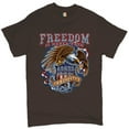 thumbnail image 1 of Tee Hunt Freedom Is Never Free T-shirt U.S. Veteran Armed Forces Military Men's Tee, Brown, 3X-Large, 1 of 5