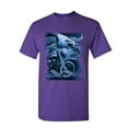 thumbnail image 1 of Tee Hunt Freedom of The Road T-Shirt Biker Born to be Wild MC Bald Eagle Mens Shirt, Purple, XX-Large, 1 of 4