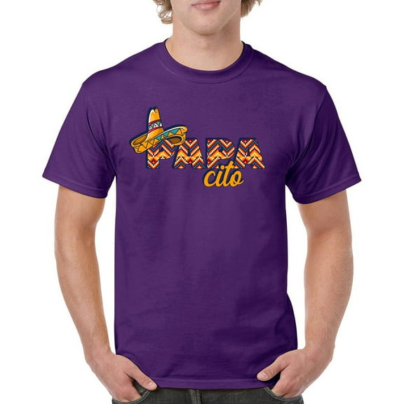 Tee Hunt Funny Papacito Cinco De Mayo T-Shirt Mexican May 5 Sombrero Men's Tee, Purple, X-Large