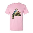 thumbnail image 1 of Tee Hunt Galaxy Cat T-Shirt Cute Kitten Paw Pet Universe Space Moon Men's Novelty Shirt, Light Pink, 5X-Large, 1 of 5
