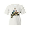 thumbnail image 1 of Tee Hunt Galaxy Cat Youth T-Shirt Cute Kitten Pet Universe Tee, White, Large, 1 of 5