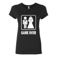 thumbnail image 1 of Tee Hunt Game Over Funny Cotton T-Shirt Groom And Bride Wedding, Black, X-Large, 1 of 5