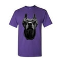 thumbnail image 1 of Tee Hunt Gangsta Doberman with Glasses T-Shirt Pet Dog Lovers Swag Badass Mens Shirt, Purple, 5X-Large, 1 of 5