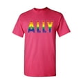 thumbnail image 1 of Tee Hunt Gay Pride Ally T-Shirt LGBT Gay Love Same Sex Marriage Rainbow Mens Shirt, Hot Pink, XX-Large, 1 of 4