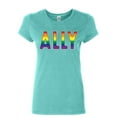 thumbnail image 1 of Tee Hunt Gay Pride Ally Women's T-Shirt LGBT Gay Love Same Sex Marriage Rainbow Shirt, Light Blue, Medium, 1 of 4