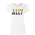 thumbnail image 1 of Tee Hunt Gay Pride Ally Women's T-Shirt LGBT Gay Love Same Sex Marriage Rainbow Shirt, White, Medium, 1 of 4