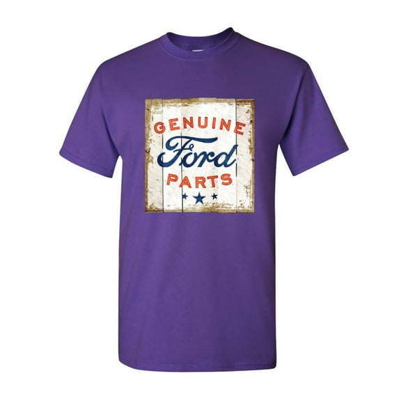 Tee Hunt Genuine Ford Parts Old Sign T-Shirt Licensed Ford Truck Shirt, Purple, 5X-Large