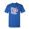 thumbnail image 1 of Tee Hunt Go Fight Hard Win The Fight T-Shirt Ribbon Cancer Cure Mens Shirt, Blue, 3X-Large, 1 of 5