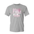 thumbnail image 1 of Tee Hunt Go Fight Hard Win The Fight T-Shirt Ribbon Cancer Cure Mens Shirt, Gray, Large, 1 of 5