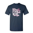 thumbnail image 1 of Tee Hunt Go Fight Hard Win The Fight T-Shirt Ribbon Cancer Cure Mens Shirt, Navy Blue, Large, 1 of 5