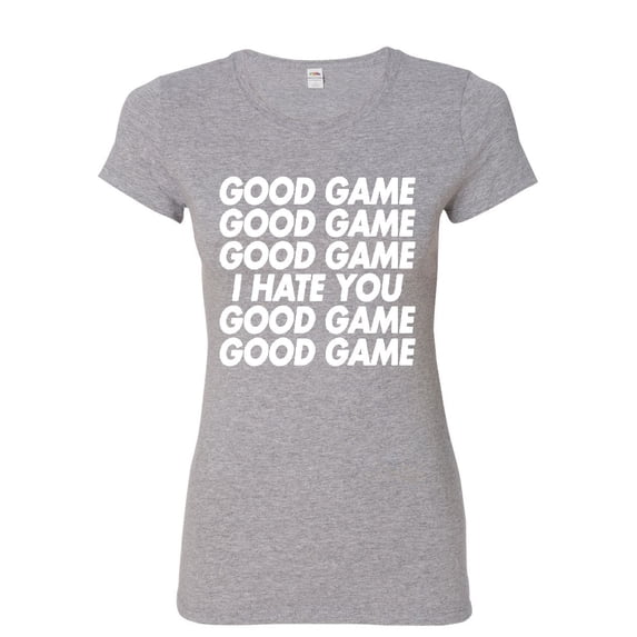 Tee Hunt Good Game I Hate You Cotton T-Shirt Funny Sports Team Ball, Gray, 3X-Large
