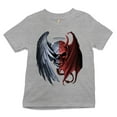 thumbnail image 1 of Tee Hunt Gothic Demon Angel Skull Kid's T-Shirt Horror Nightmare Halloween Boys Girls Tee, Gray, Medium, 1 of 5