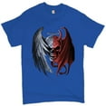 thumbnail image 1 of Tee Hunt Gothic Demon Angel Skull T-Shirt Horror Nightmare Halloween Men's Novelty Shirt, Blue, X-Large, 1 of 5
