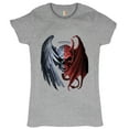 thumbnail image 1 of Tee Hunt Gothic Demon Angel Skull T-Shrit Horror Nightmare Halloween Women's T-Shirt Tee, Gray, Small, 1 of 5