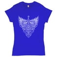 thumbnail image 1 of Tee Hunt Gothic Firefighter Emblem T-Shirt Courage Honor Sacrifice Women's T-Shirt Tee, Blue, 3X-Large, 1 of 5