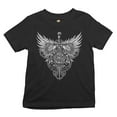 thumbnail image 1 of Tee Hunt Gothic Firefighter Emblem Youth T-Shirt Courage Honor Sacrifice Kids, 1 of 5
