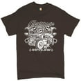 thumbnail image 1 of Tee Hunt Greaser Outlaw T-Shirt Old School Hot Rod Men's Tee, Brown, Small, 1 of 5