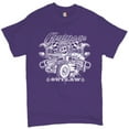 thumbnail image 1 of Tee Hunt Greaser Outlaw T-Shirt Old School Hot Rod Men's Tee, Purple, X-Large, 1 of 5