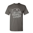 thumbnail image 1 of Tee Hunt Happy Camper T-Shirt RV Tourism Camping Summer Nature Travel Mens Shirt, Charcoal, X-Large, 1 of 5