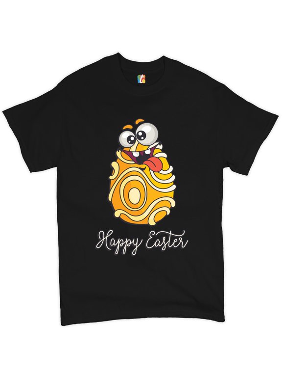 Happy Easter Crazy Egg T-shirt Egg Tapping Religious Holiday Men's Tee
