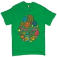 thumbnail image 1 of Tee Hunt Happy Easter T-Shirt Pascha Easter Eggs Men's Tee, Green, 5X-Large, 1 of 5