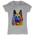 thumbnail image 1 of Tee Hunt Happy German Shepherd T-Shirt Andy Maxx Dog Women's T-Shirt Tee, Gray, Small, 1 of 5