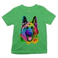 thumbnail image 1 of Tee Hunt Happy German Shepherd Youth T-Shirt Andy Maxx Dog Kids, Green, Small, 1 of 5