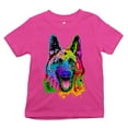 thumbnail image 1 of Tee Hunt Happy German Shepherd Youth T-Shirt Andy Maxx Dog Kids, Pink, Large, 1 of 5
