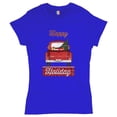thumbnail image 1 of Tee Hunt Happy Holiday T-Shrit Merry Christmas Truck Santa Claus Xmas Women's T-Shirt Tee, 1 of 5