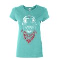 thumbnail image 1 of Tee Hunt Hardcore Biker Cat Women's T-Shirt Adventurer Motorcycle Rider Kitten Shirt, Light Blue, XX-Large, 1 of 5